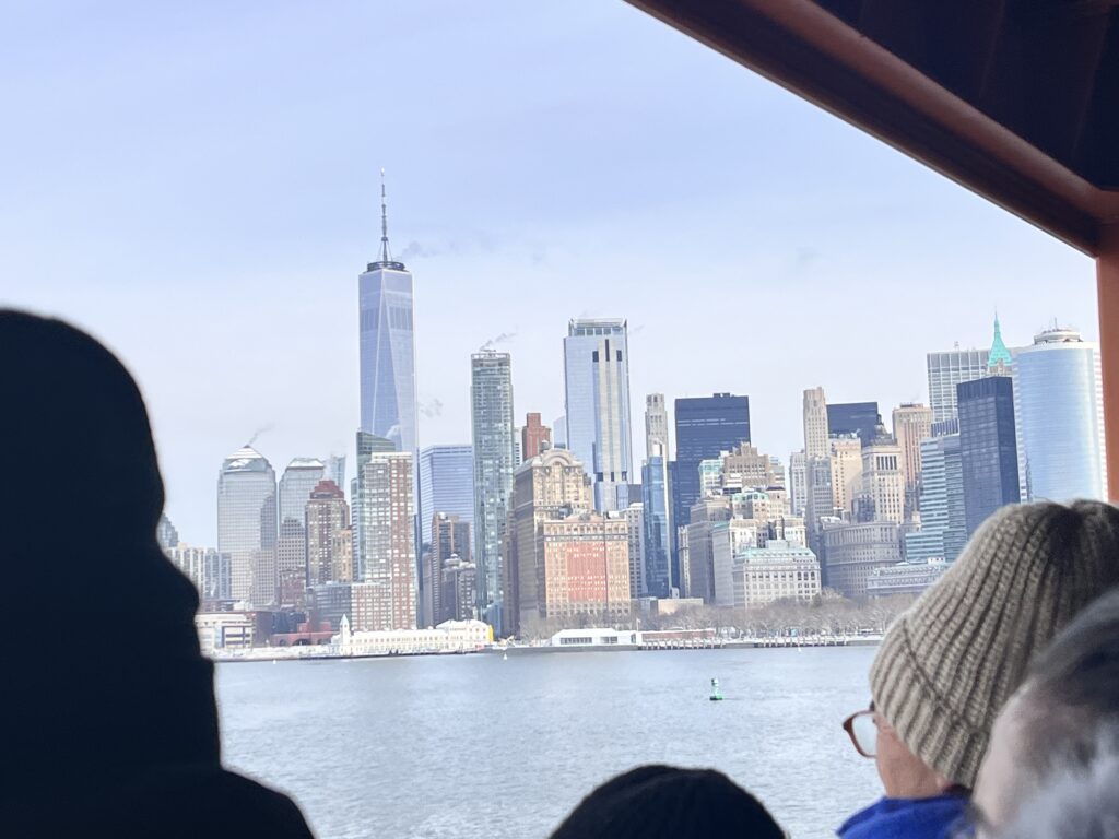 私がニューヨークで撮影したフェリーからの景色