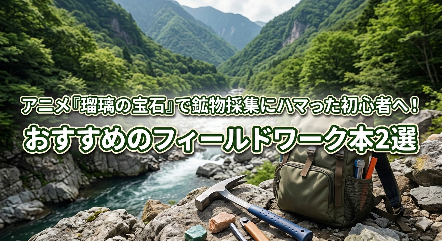 河原での鉱物採集